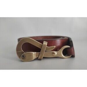 Rare Sir Jack's Pelican Hook Belt in Tan Leather, Made in America